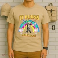 It Burns When I Pee Funny Cat Meme Rainbow Saying Sarcastic T-Shirt thumb 6