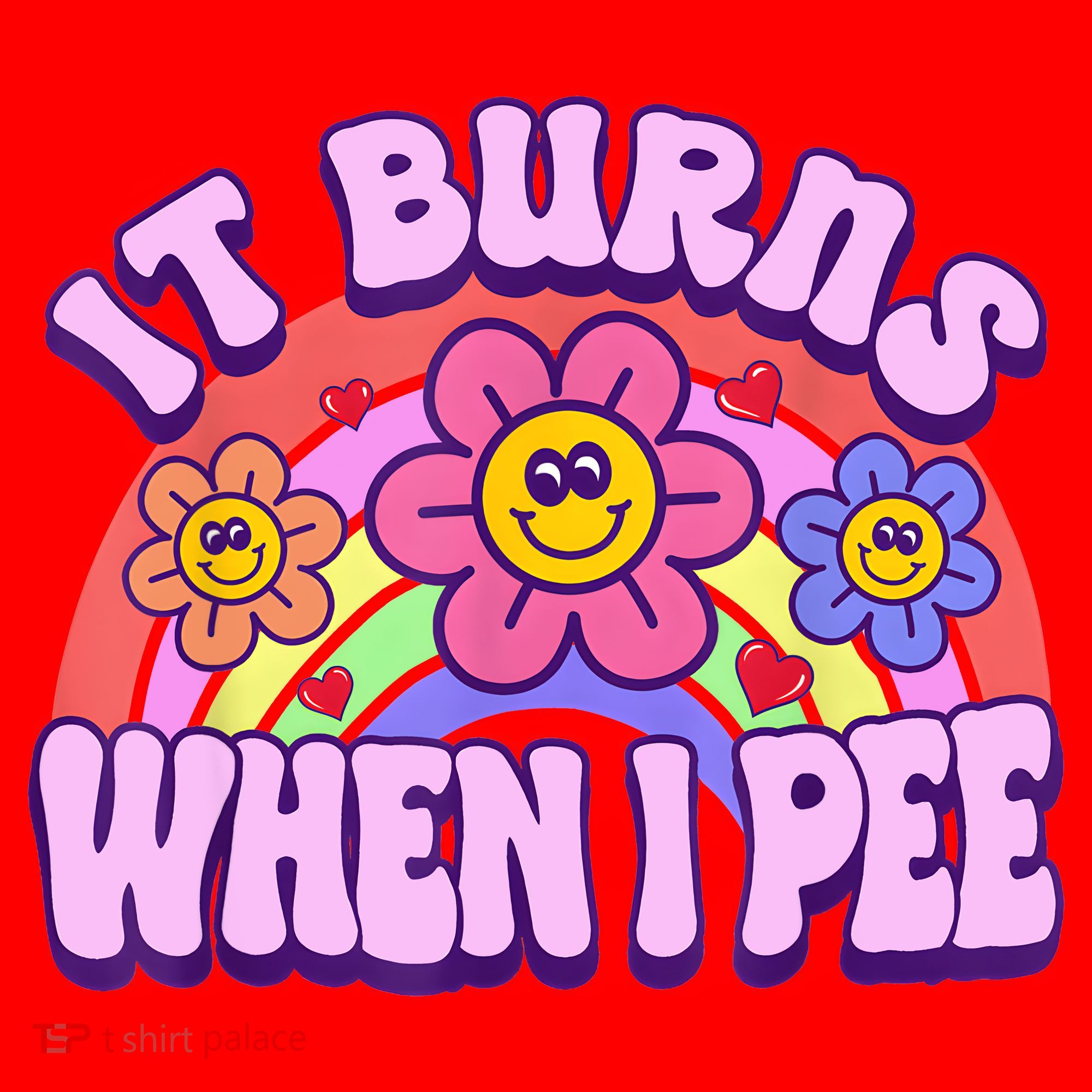 It Burns When I Pee Funny Sarcastic Ironic Inappropriate Santa Hat