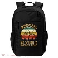 Introverted But Willing To Discuss Jesus Christian Backpack thumb 0