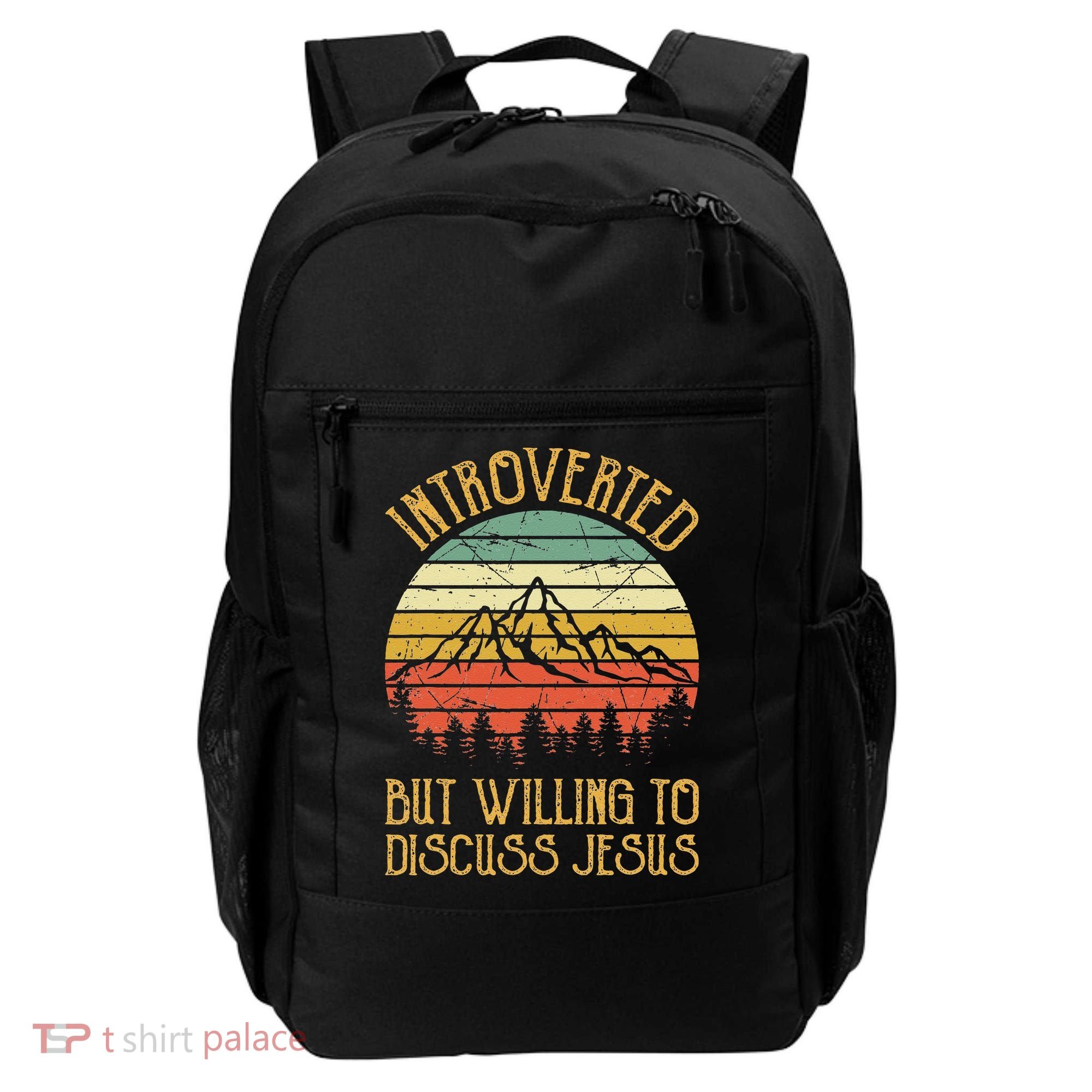 Introverted But Willing To Discuss Jesus Christian Backpack