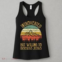 Introverted But Willing To Discuss Jesus Christian Women's Tank Top thumb 3