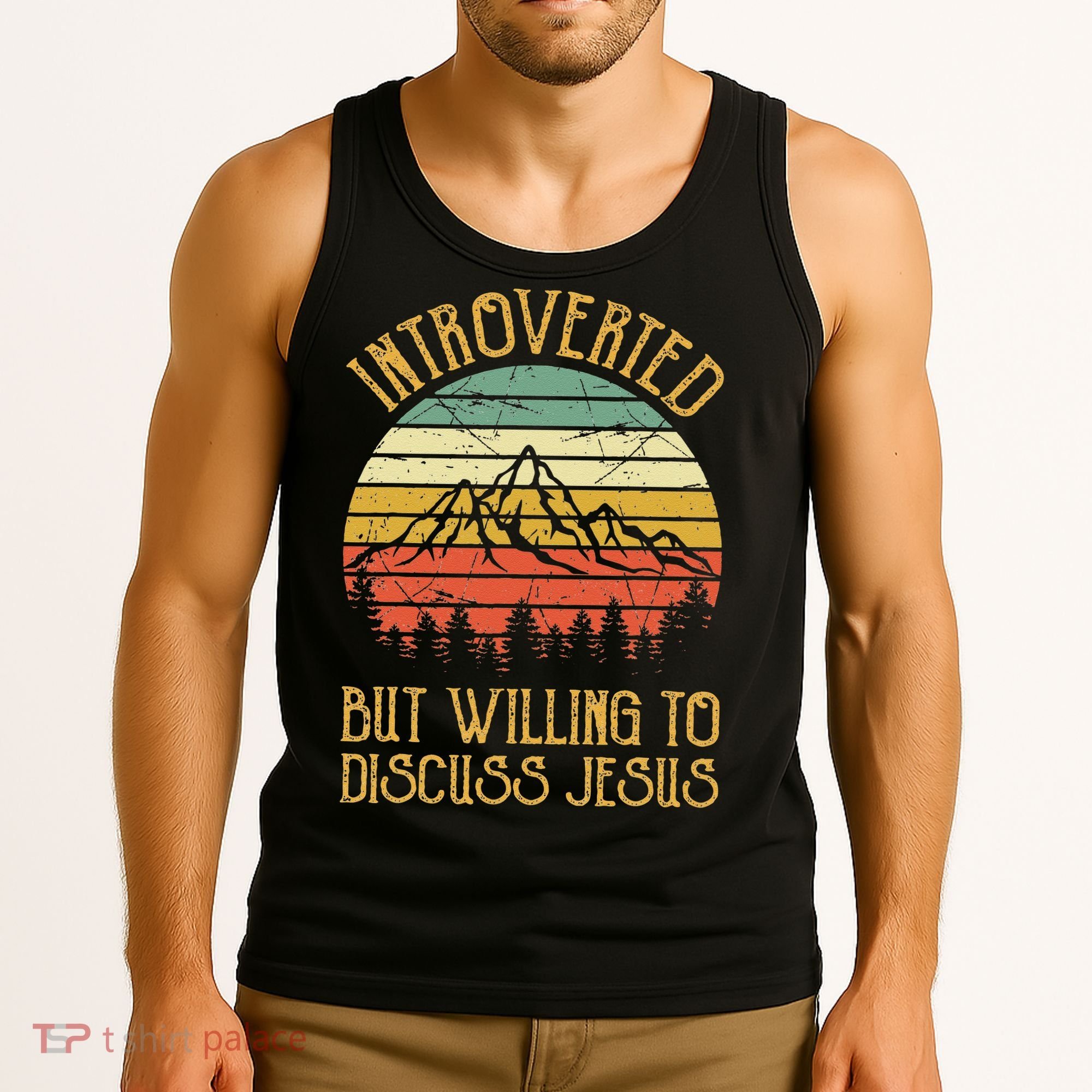 Introverted But Willing To Discuss Jesus Christian Tank Top