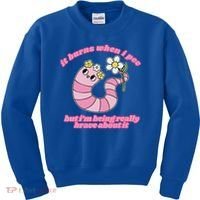 It Burns When I Pee But I'm Being Really Brave About It Kids Sweatshirt thumb 0
