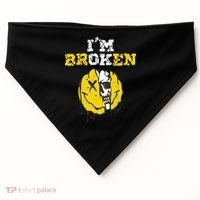 IM Broken Workout Running Invisible Illness Im OK Broken USA-Made Doggie Bandana thumb 0