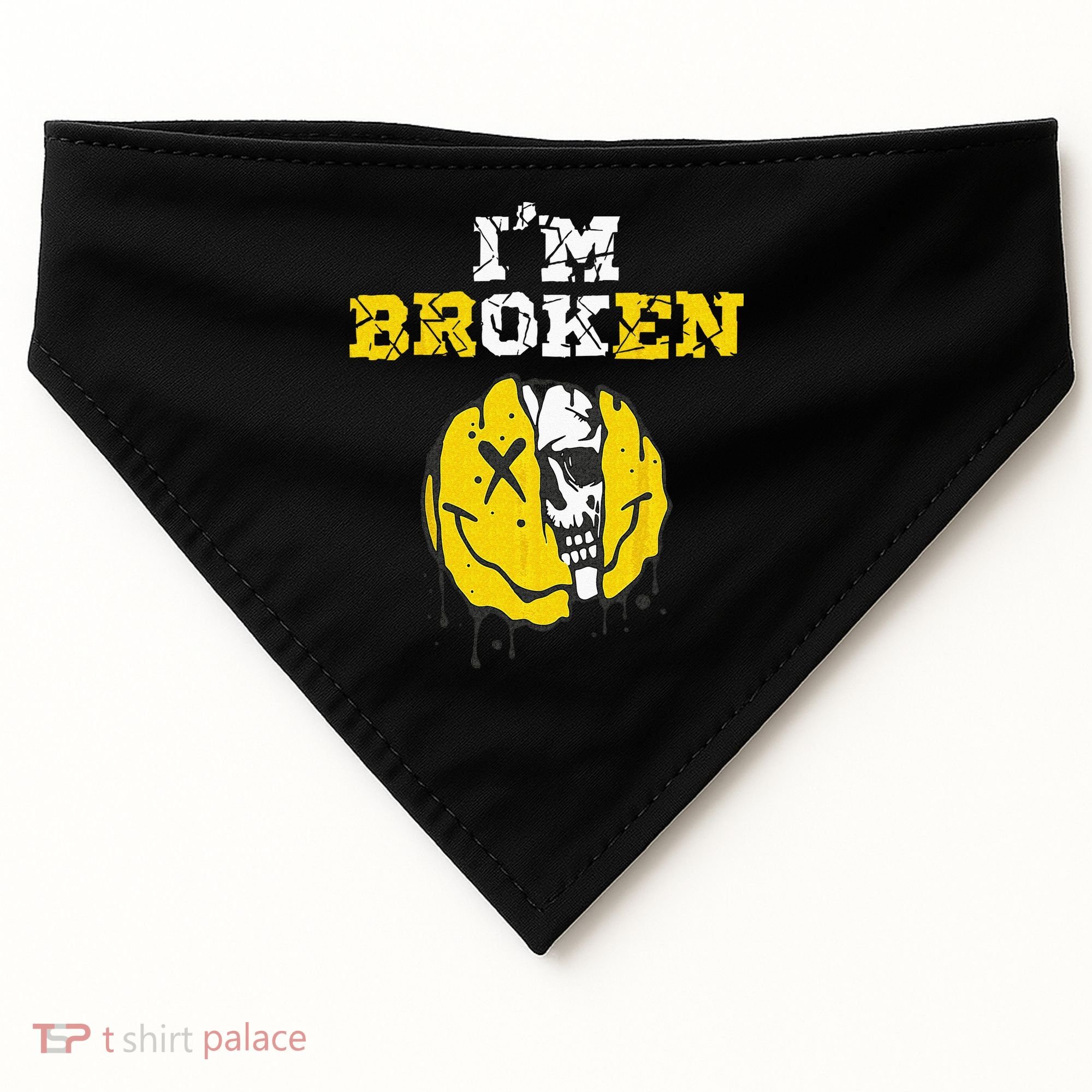 IM Broken Workout Running Invisible Illness Im OK Broken USA-Made Doggie Bandana