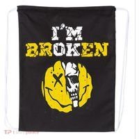 IM Broken Workout Running Invisible Illness Im OK Broken Drawstring Bag thumb 0