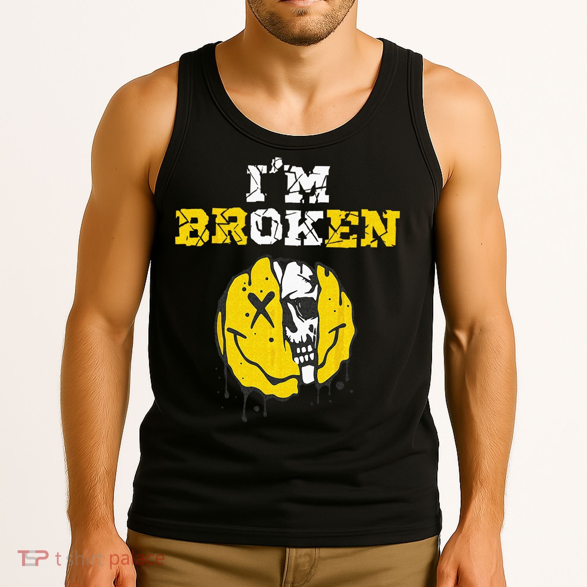 IM Broken Workout Running Invisible Illness Im OK Broken Tank Top