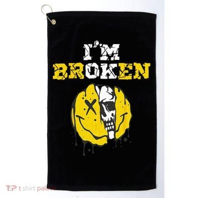 IM Broken Workout Running Invisible Illness Im OK Broken Golf Towel