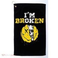 IM Broken Workout Running Invisible Illness Im OK Broken Golf Towel thumb 0