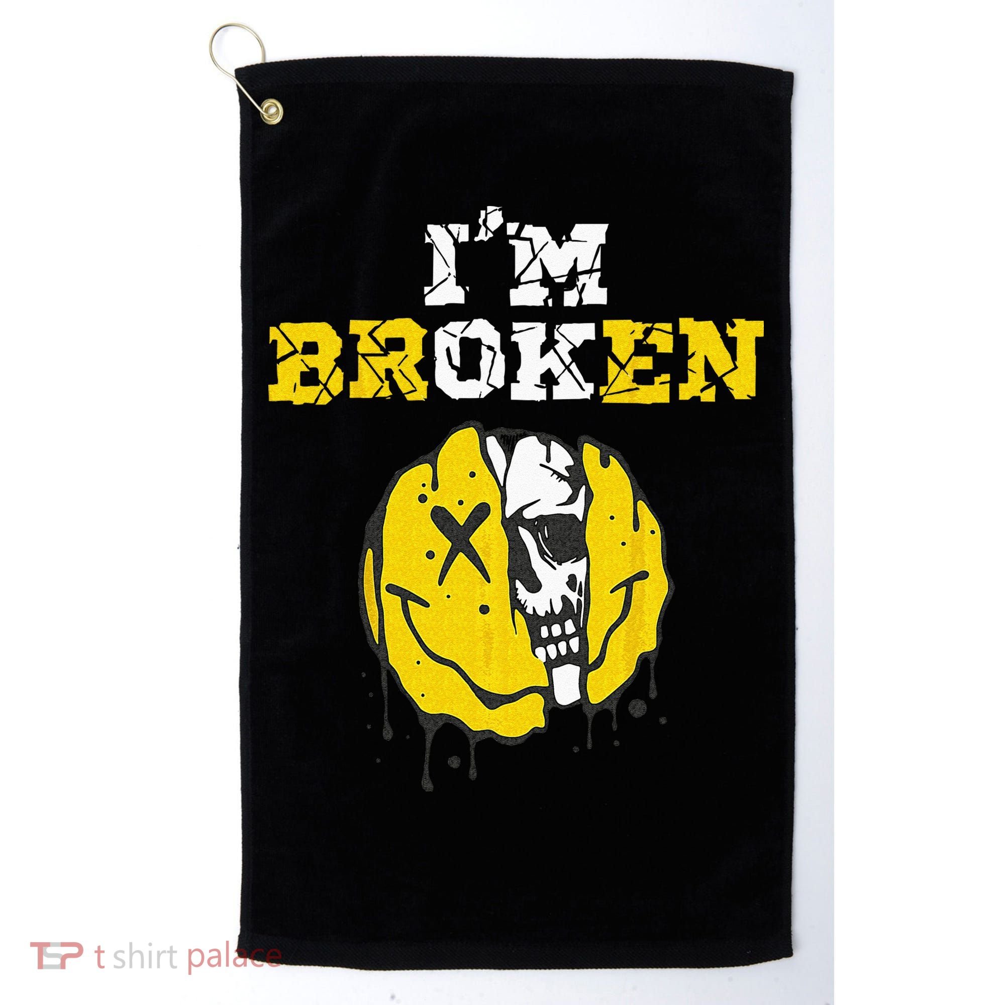 IM Broken Workout Running Invisible Illness Im OK Broken Golf Towel