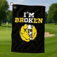IM Broken Workout Running Invisible Illness Im OK Broken Golf Towel thumb 1