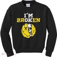IM Broken Workout Running Invisible Illness Im OK Broken Kids Sweatshirt thumb 0