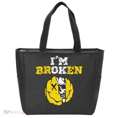 IM Broken Workout Running Invisible Illness Im OK Broken Tote Bag