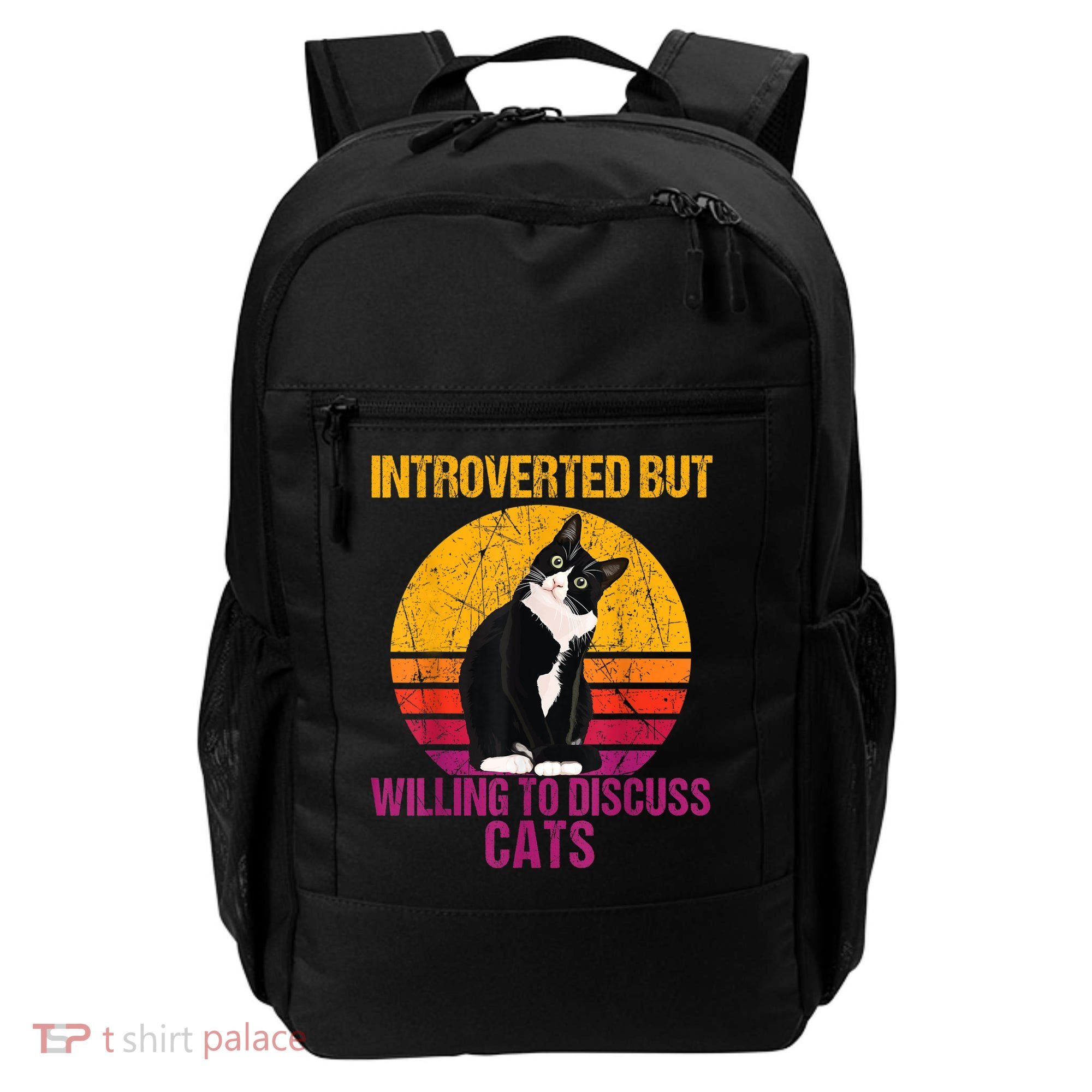 Introverted But Willing To Discuss Cats Backpack