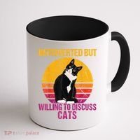 Introverted But Willing To Discuss Cats Coffee Mug thumb 1