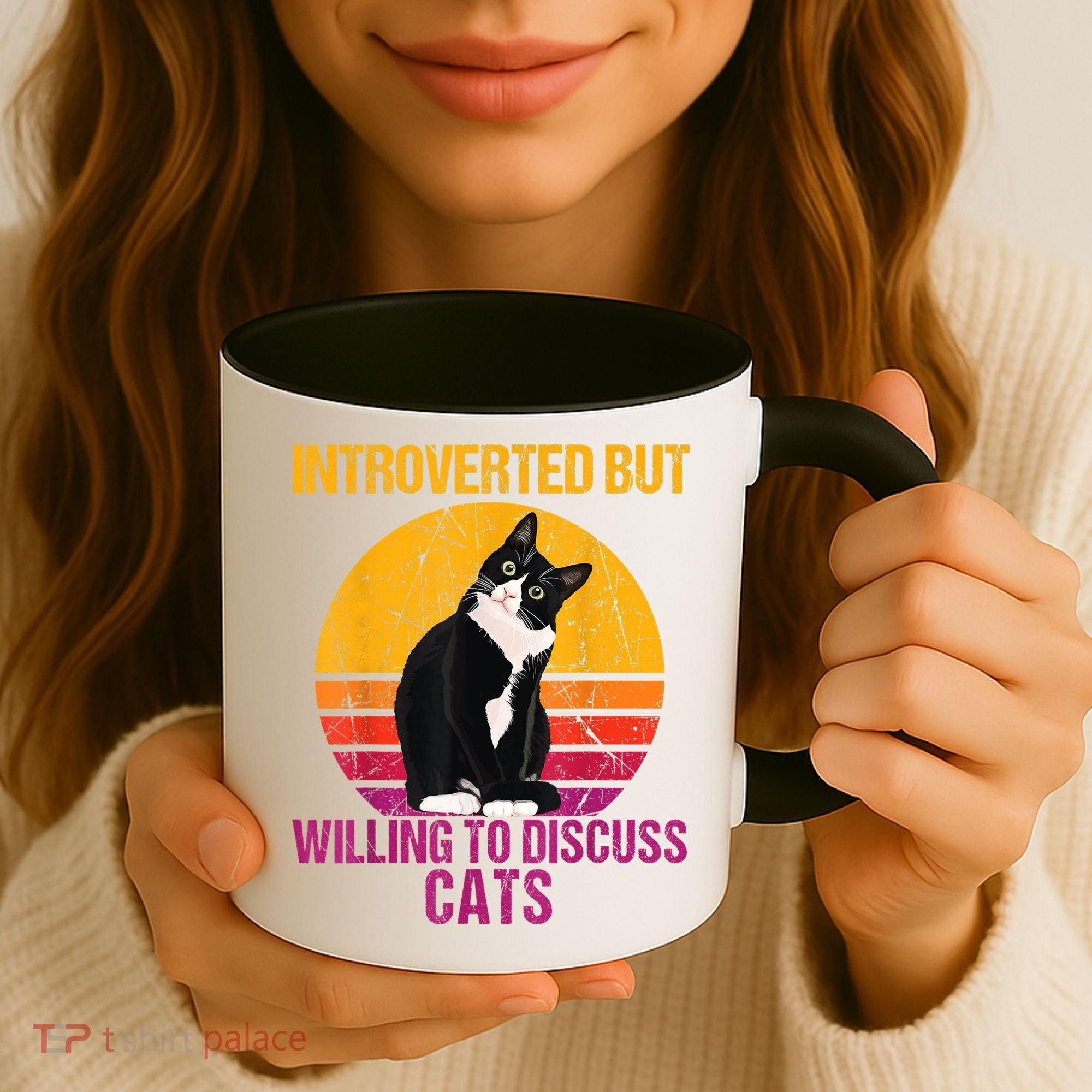Introverted But Willing To Discuss Cats Coffee Mug