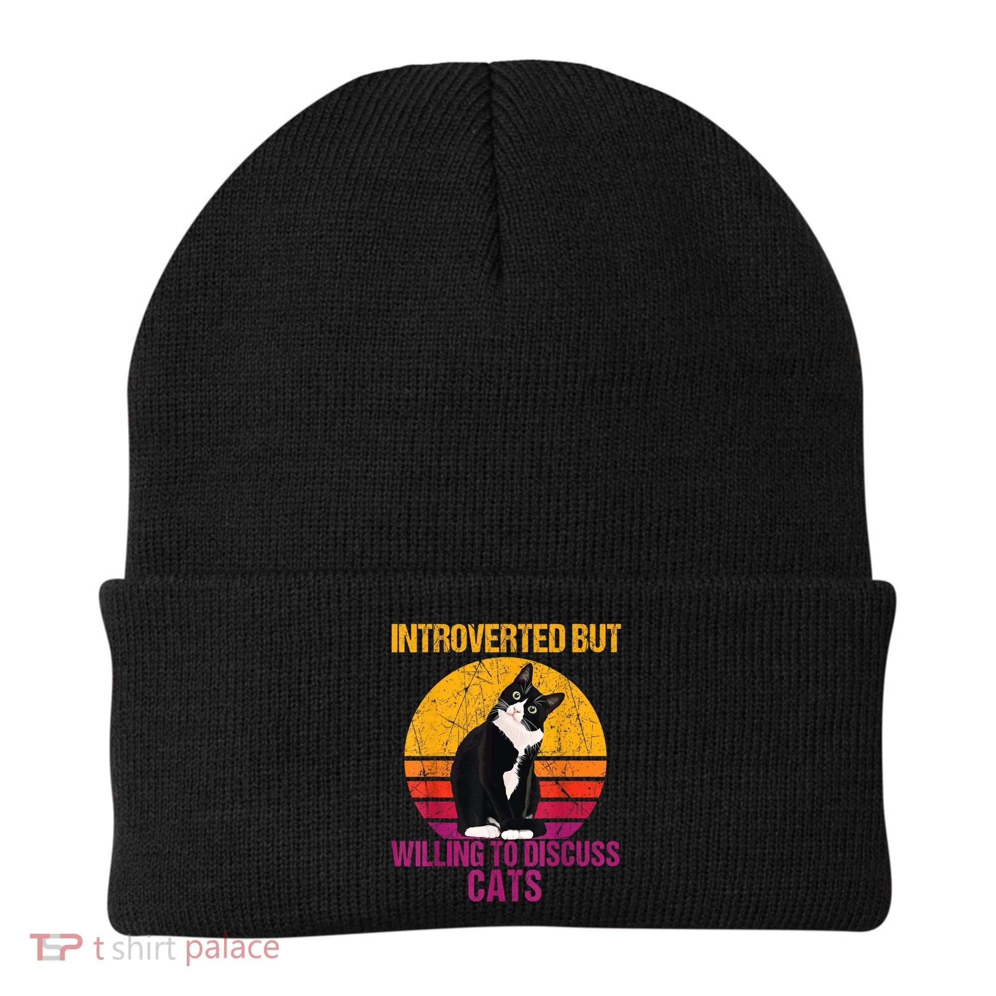 Introverted But Willing To Discuss Cats Beanie