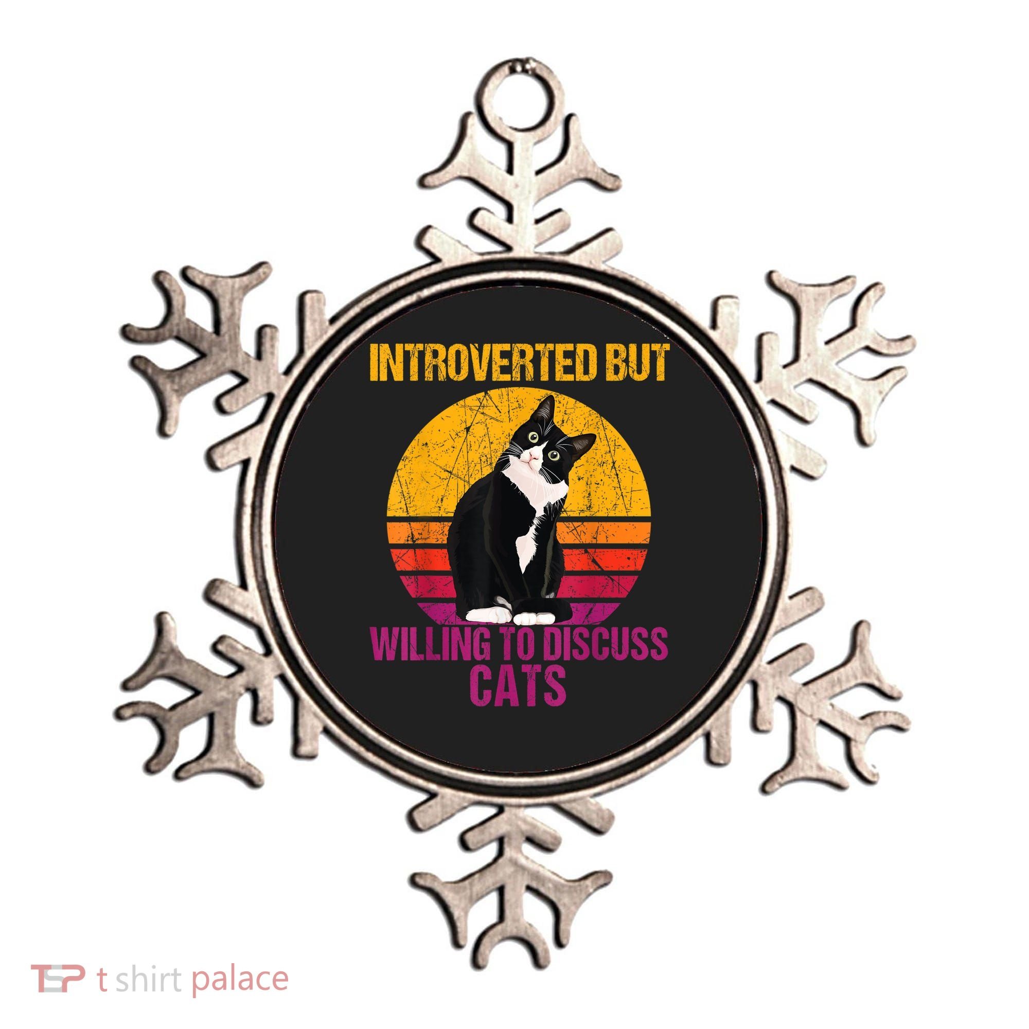 Introverted But Willing To Discuss Cats Ornament