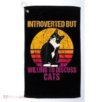 Introverted But Willing To Discuss Cats Golf Towel thumb 0