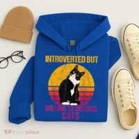 Introverted But Willing To Discuss Cats Hoodie thumb 4