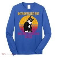 Introverted But Willing To Discuss Cats Long Sleeve Shirt thumb 0