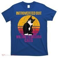 Introverted But Willing To Discuss Cats T-Shirt thumb 0