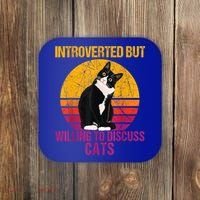 Introverted But Willing To Discuss Cats Coaster thumb 0