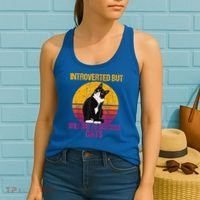 Introverted But Willing To Discuss Cats Women's Tank Top thumb 2