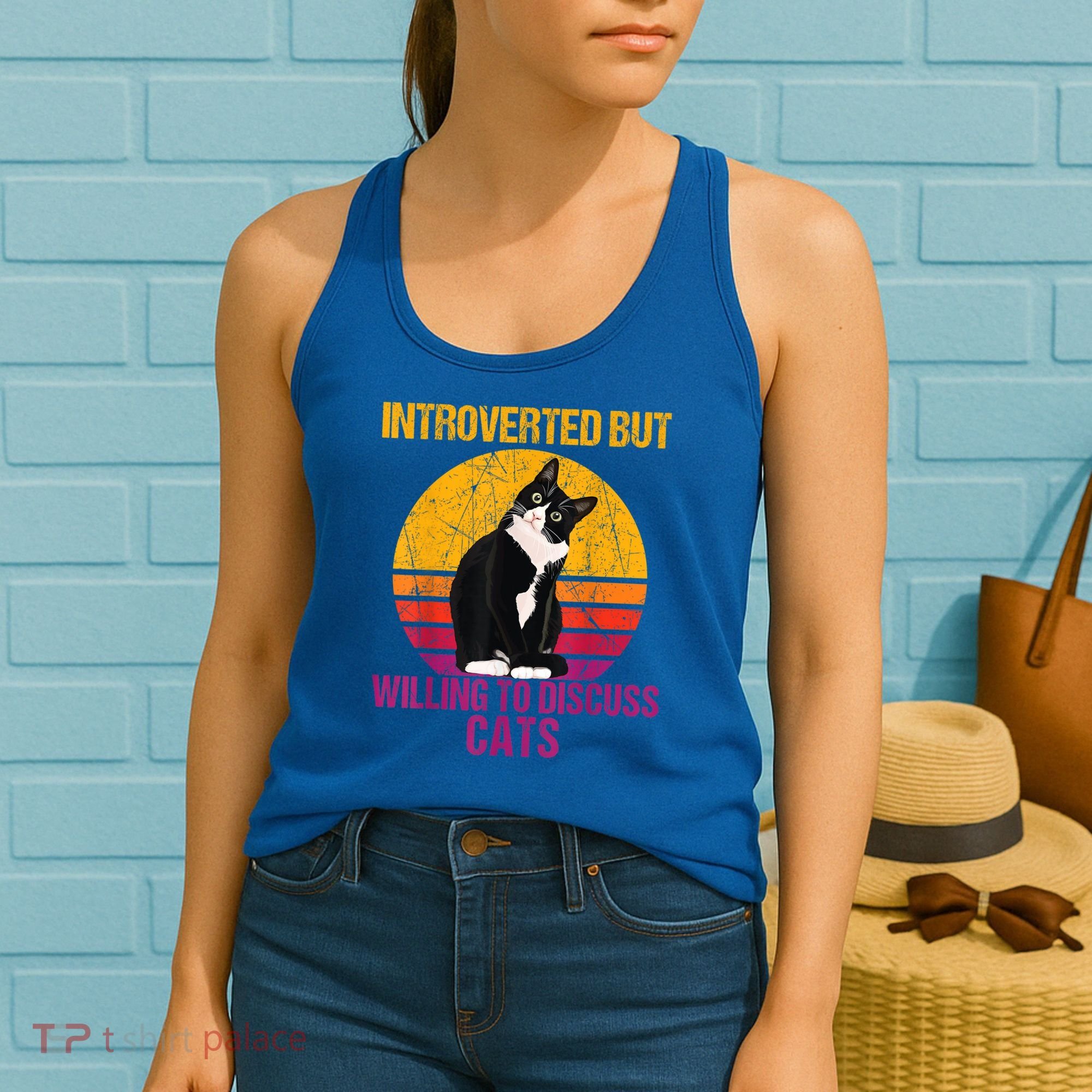 Introverted But Willing To Discuss Cats Women's Tank Top