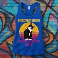 Introverted But Willing To Discuss Cats Women's Tank Top thumb 3