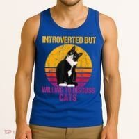 Introverted But Willing To Discuss Cats Tank Top thumb 3