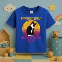 Introverted But Willing To Discuss Cats Toddler T-Shirt thumb 3
