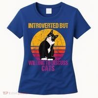 Introverted But Willing To Discuss Cats Women's T-Shirt thumb 0