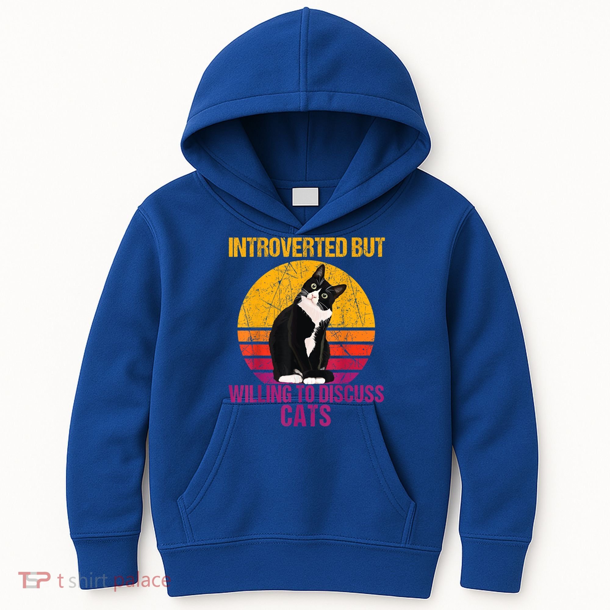 Introverted But Willing To Discuss Cats Kids Hoodie
