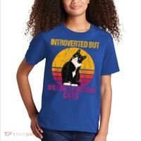 Introverted But Willing To Discuss Cats Kids T-Shirt thumb 2