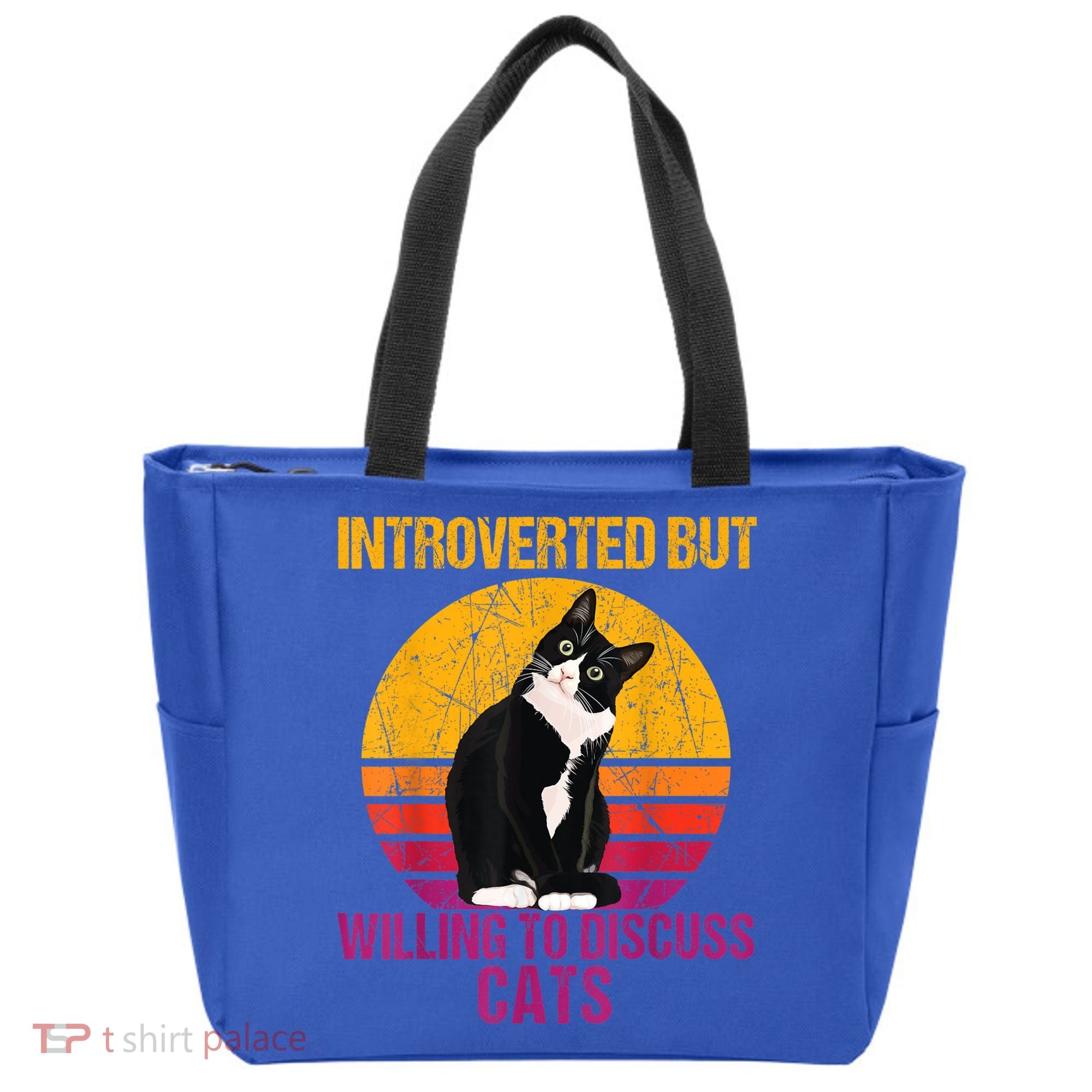 Introverted But Willing To Discuss Cats Tote Bag
