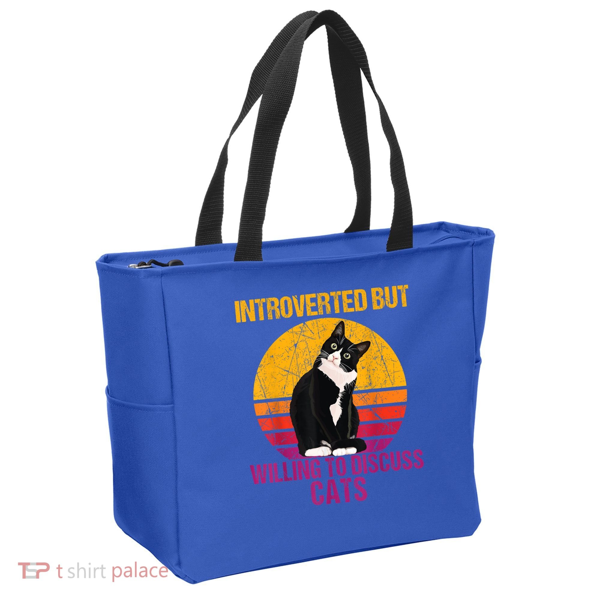 Introverted But Willing To Discuss Cats Tote Bag