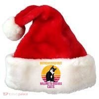 Introverted But Willing To Discuss Cats Santa Hat thumb 0