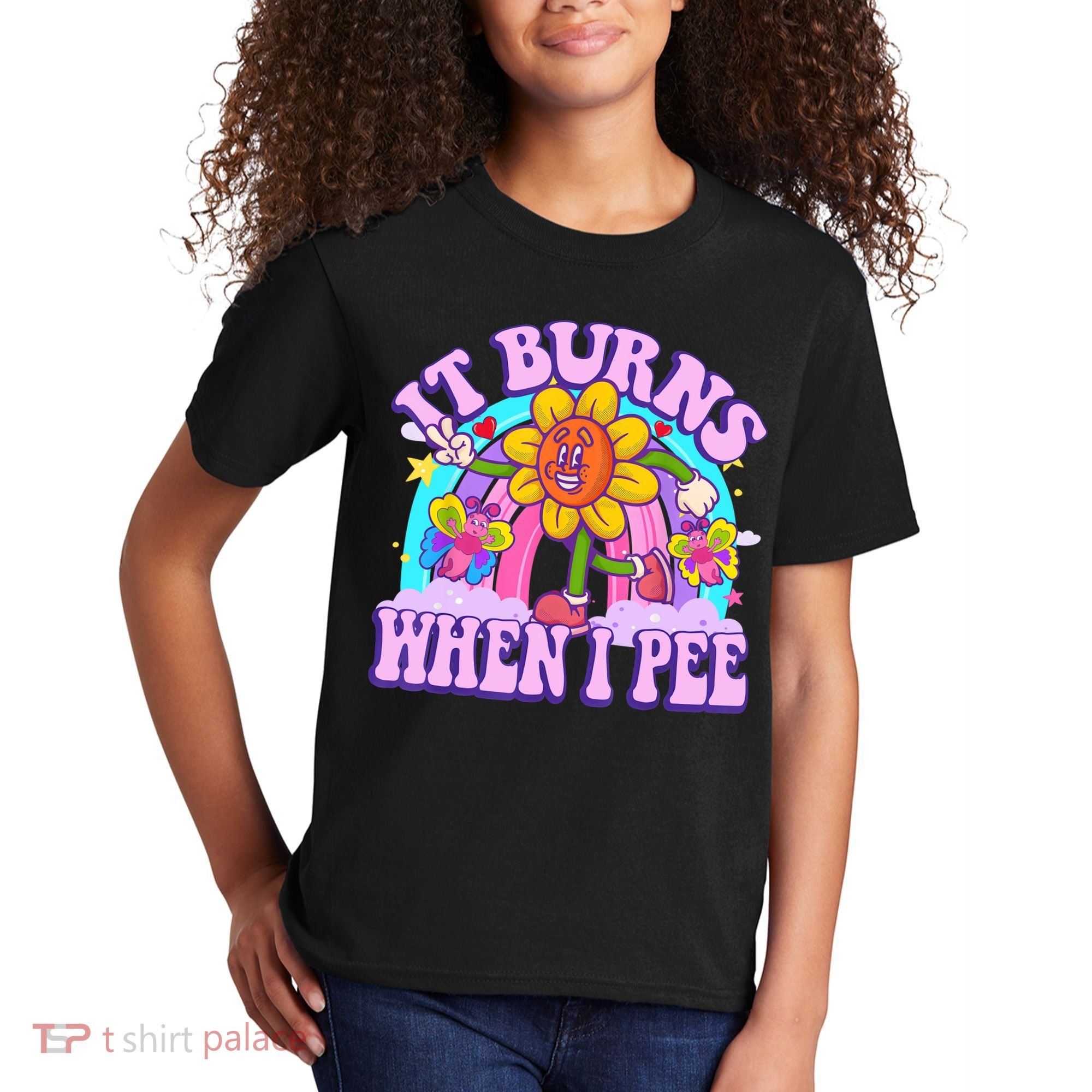It Burns When I Pee Funny Sarcastic Ironic Inappropriate Kids T-Shirt