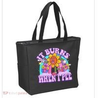 It Burns When I Pee Funny Sarcastic Ironic Inappropriate Tote Bag thumb 2