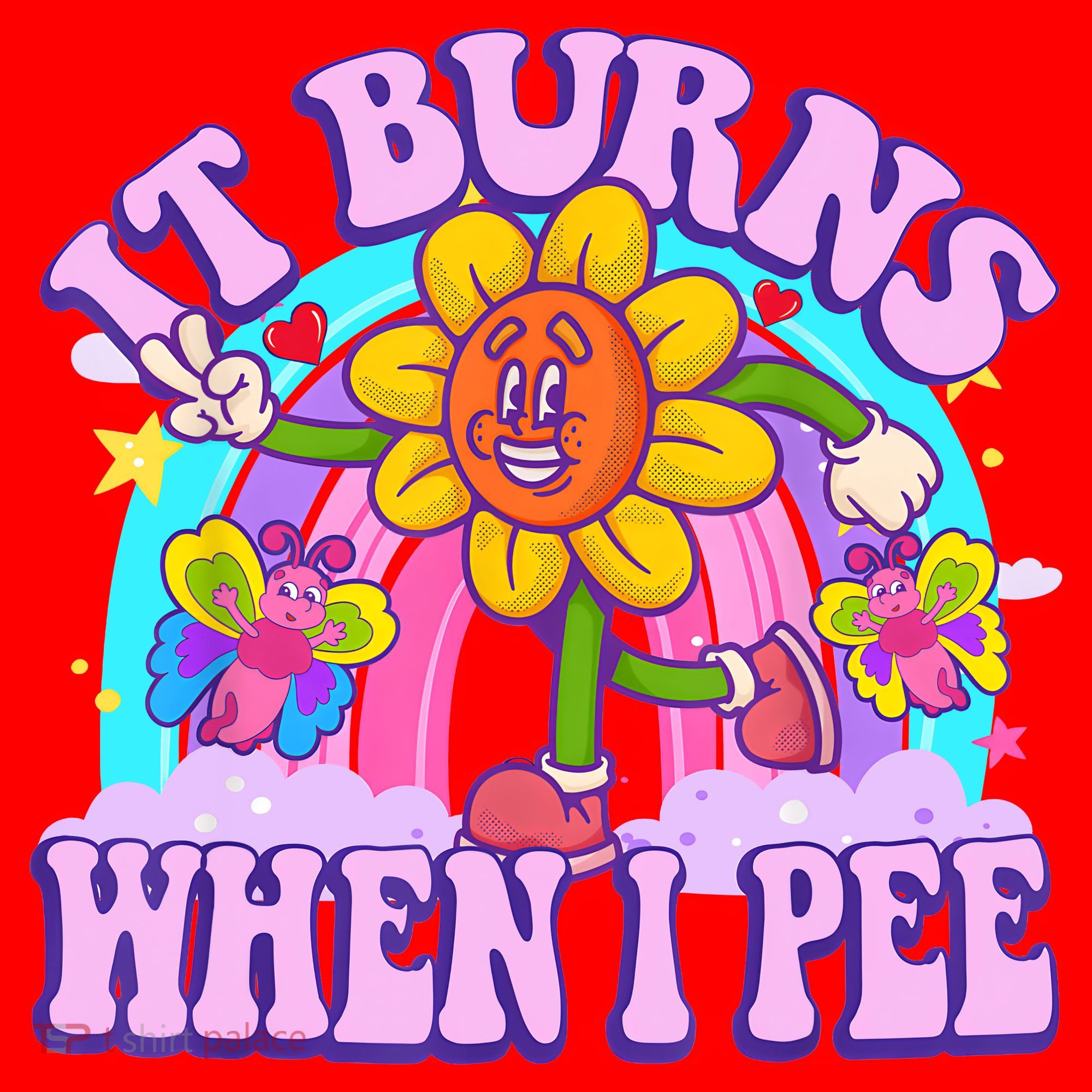 It Burns When I Pee Funny Sarcastic Ironic Inappropriate Santa Hat