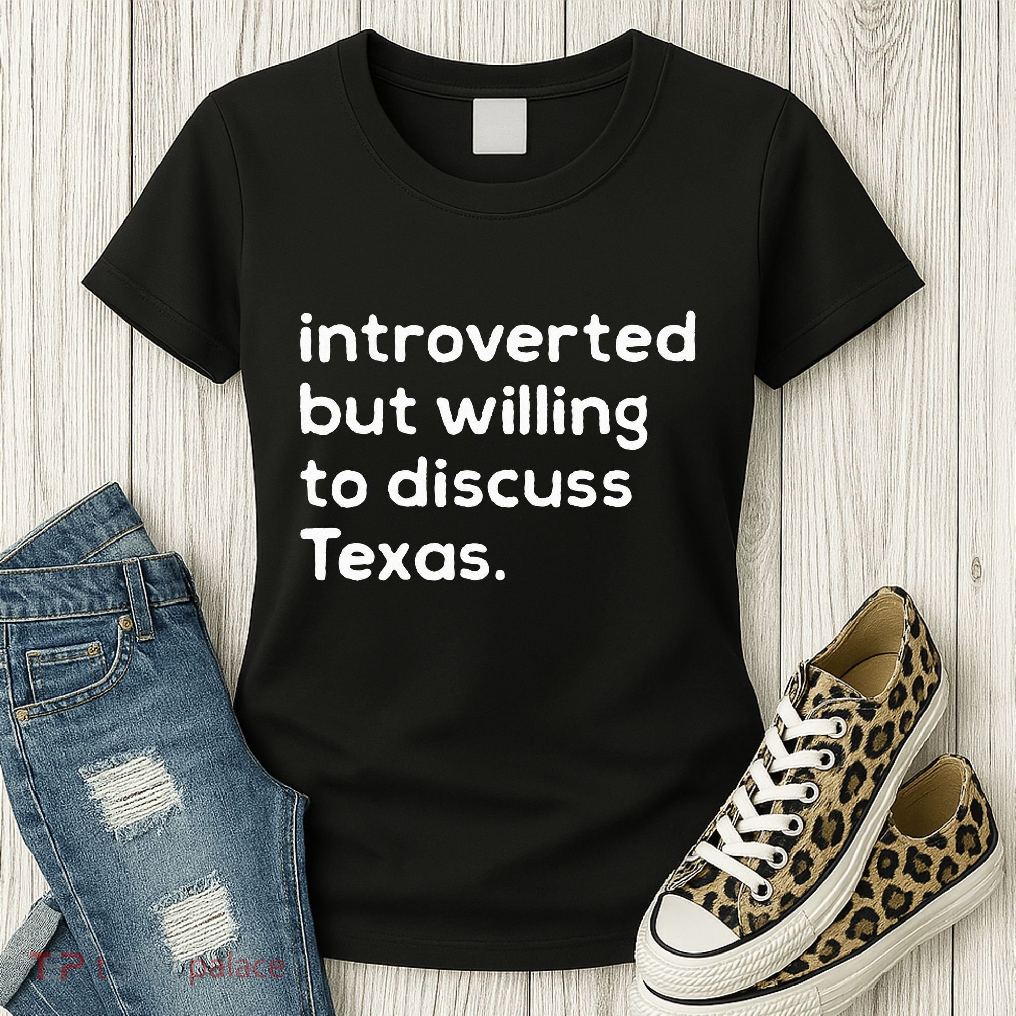 Introverted But Willing To Discuss Texas Funny Native Texan Women's T-Shirt