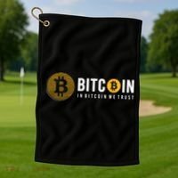In Bitcoin We Trust Golf Towel thumb 1
