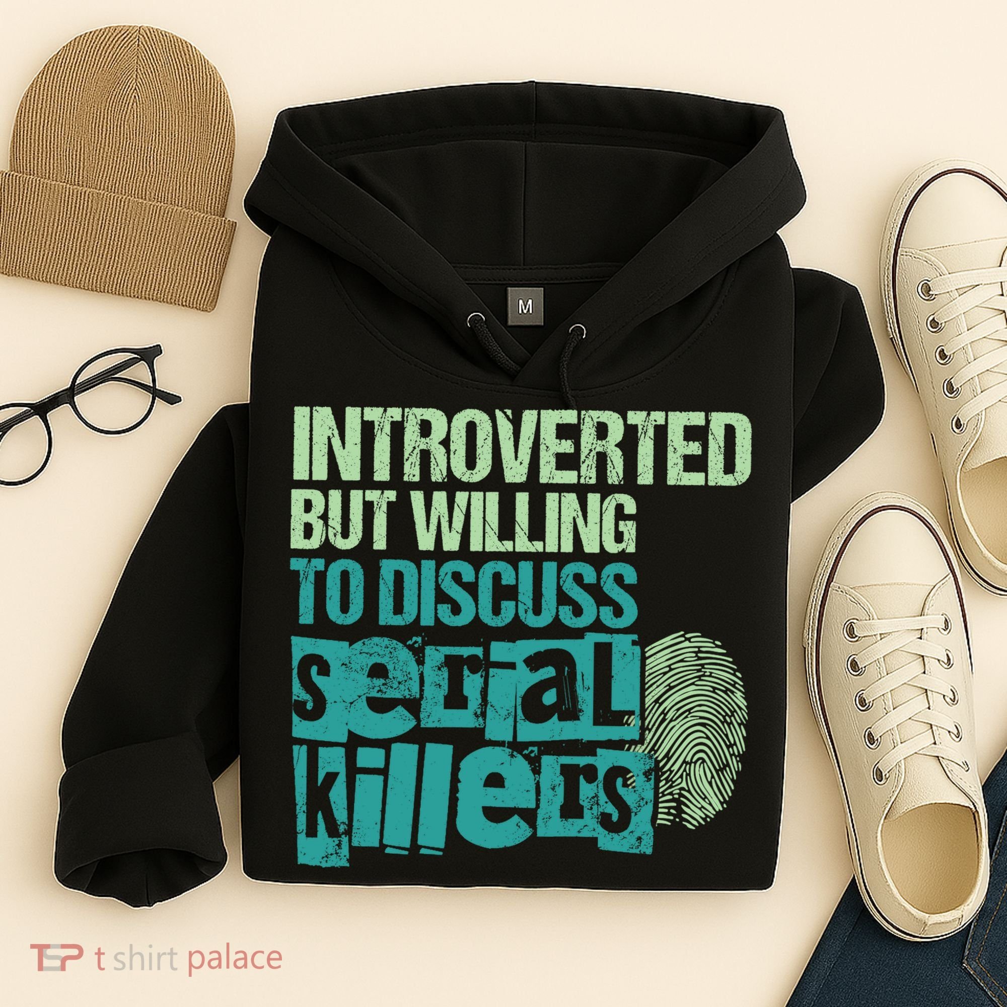 Introverted But Willing To Discuss Serial Killers True Crime Hoodie
