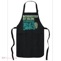 Introverted But Willing To Discuss Serial Killers True Crime Apron thumb 0