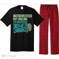 Introverted But Willing To Discuss Serial Killers True Crime Pajama Set thumb 0