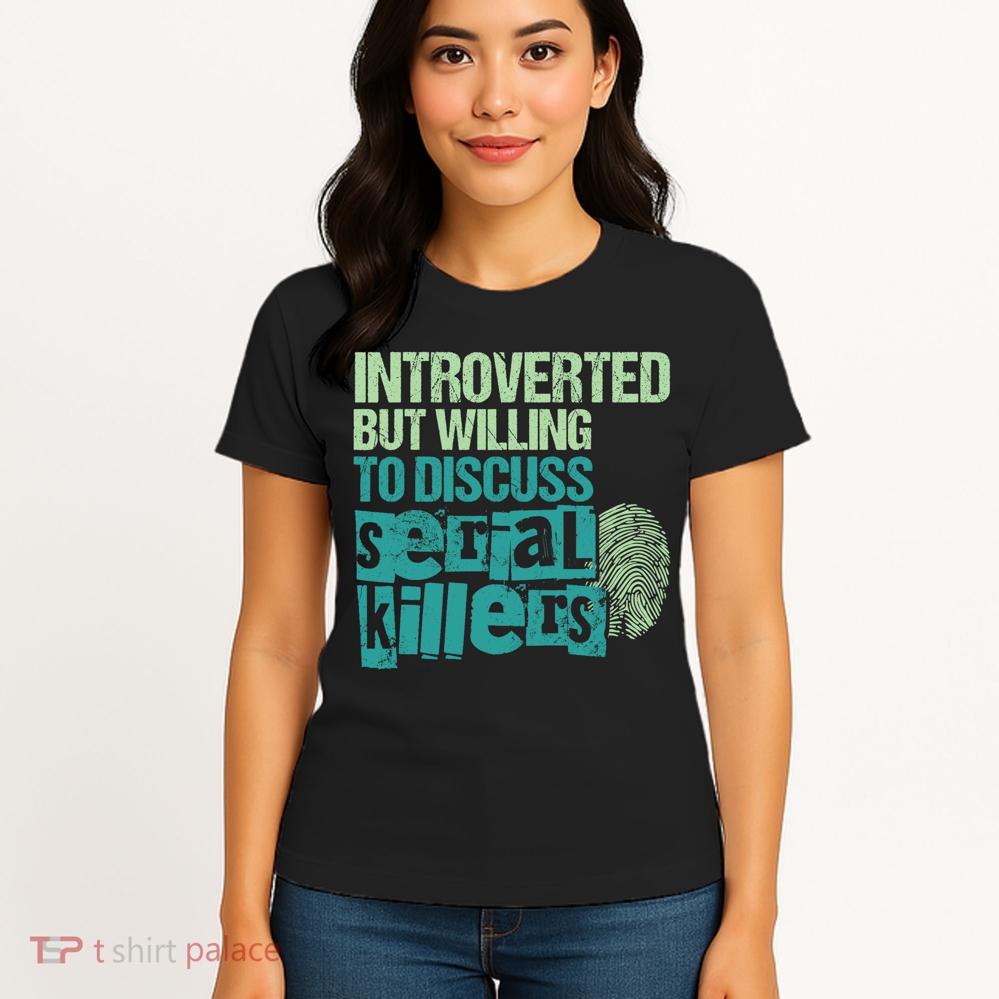 Introverted But Willing To Discuss Serial Killers True Crime Women's T-Shirt