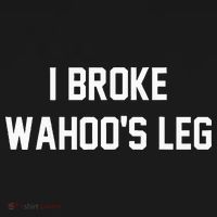 I Broke WahooS Leg Funny Backpack thumb 2