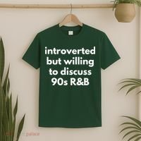 Introverted But Willing To Discuss 90s R&B Funny Music Fan T-Shirt thumb 2