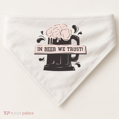 In Beer We Trust USA-Made Doggie Bandana